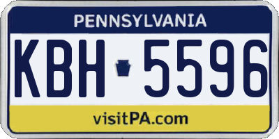 PA license plate KBH5596