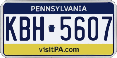 PA license plate KBH5607