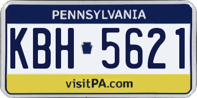PA license plate KBH5621