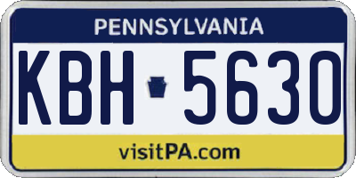 PA license plate KBH5630