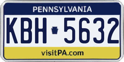 PA license plate KBH5632