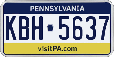 PA license plate KBH5637