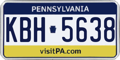 PA license plate KBH5638