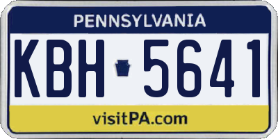 PA license plate KBH5641