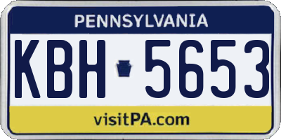 PA license plate KBH5653