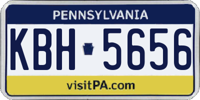 PA license plate KBH5656