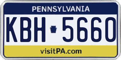 PA license plate KBH5660