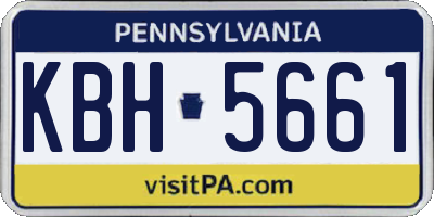 PA license plate KBH5661