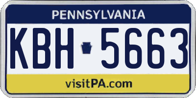 PA license plate KBH5663