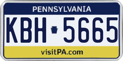 PA license plate KBH5665