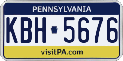 PA license plate KBH5676