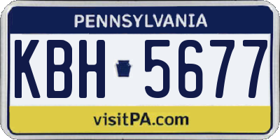 PA license plate KBH5677