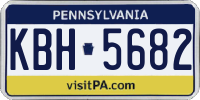 PA license plate KBH5682