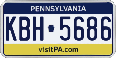 PA license plate KBH5686
