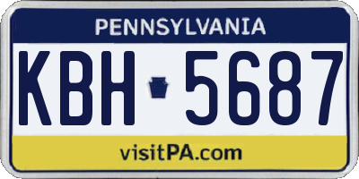PA license plate KBH5687