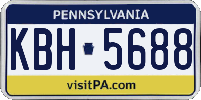PA license plate KBH5688