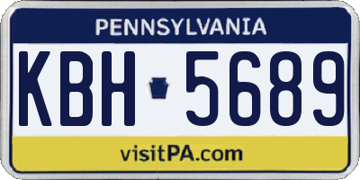 PA license plate KBH5689