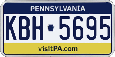 PA license plate KBH5695
