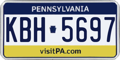 PA license plate KBH5697