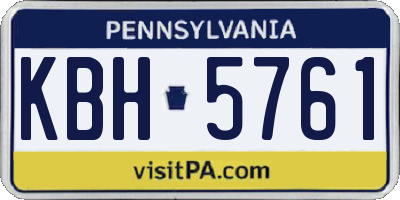 PA license plate KBH5761