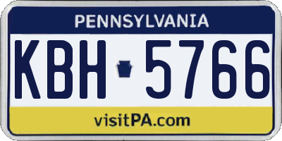 PA license plate KBH5766