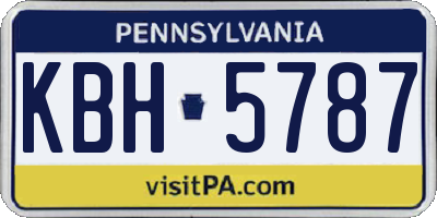 PA license plate KBH5787