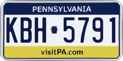 PA license plate KBH5791