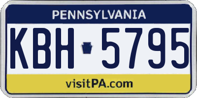 PA license plate KBH5795