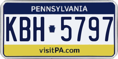 PA license plate KBH5797