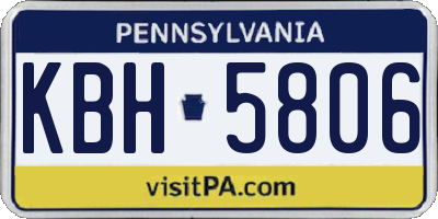 PA license plate KBH5806
