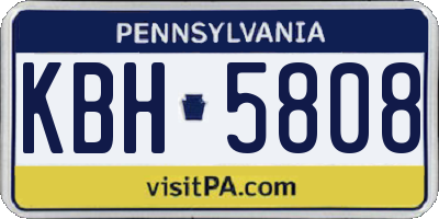 PA license plate KBH5808