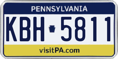 PA license plate KBH5811