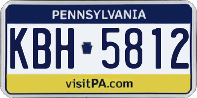 PA license plate KBH5812
