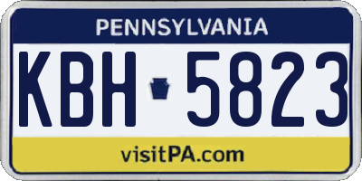 PA license plate KBH5823
