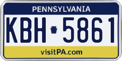 PA license plate KBH5861