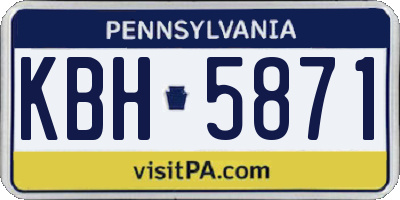 PA license plate KBH5871