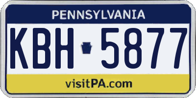 PA license plate KBH5877