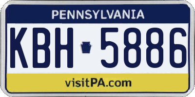 PA license plate KBH5886