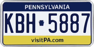 PA license plate KBH5887