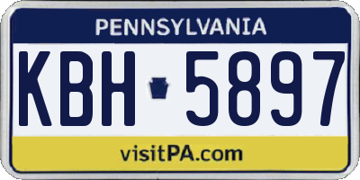 PA license plate KBH5897