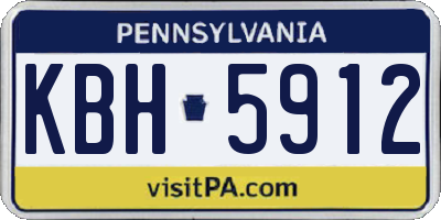 PA license plate KBH5912