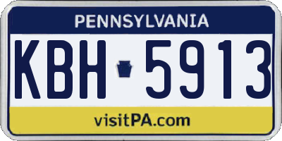 PA license plate KBH5913