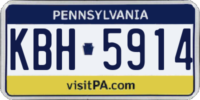 PA license plate KBH5914
