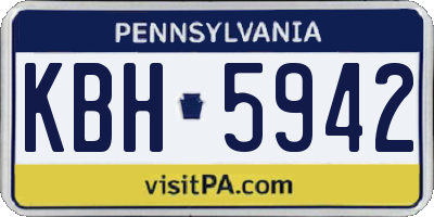 PA license plate KBH5942