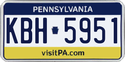 PA license plate KBH5951