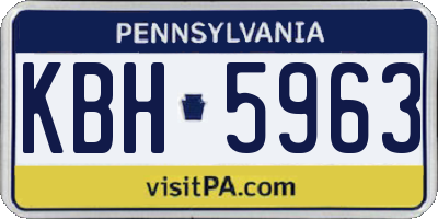 PA license plate KBH5963