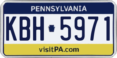 PA license plate KBH5971