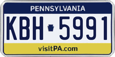 PA license plate KBH5991