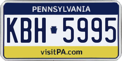 PA license plate KBH5995