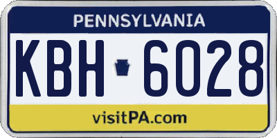 PA license plate KBH6028